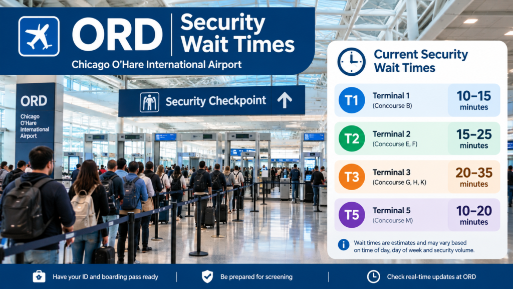 ORD Security Wait Times: TSA Lines at Chicago O’Hare Airport